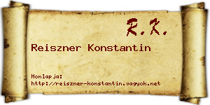 Reiszner Konstantin névjegykártya